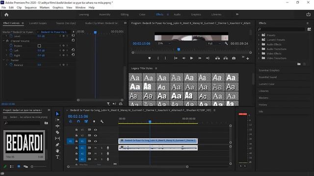 How to crate video inside text in hindi tutorial | Track Matte Key | Bedardi Se Pyaar Ka | 2021 |