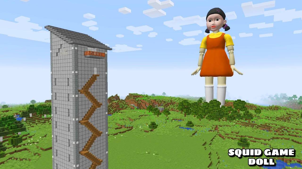 ВЫЖИВШАЯ ИЗ ИГРЫ SHIN SQUID КУКЛА в Майнкрафте Minecraft