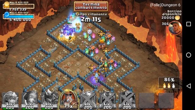 Castle Clash - Insane Dungeon 6-5 (3 Flames)
