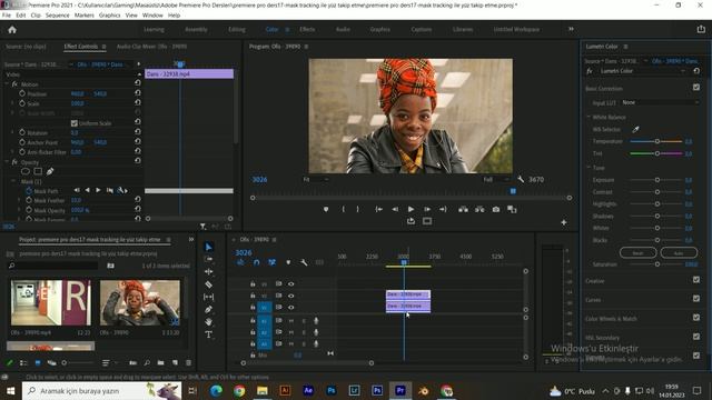 PREMİERE PRO CC 2021 #17-Mask Tracking İle Yüz Takip Etme