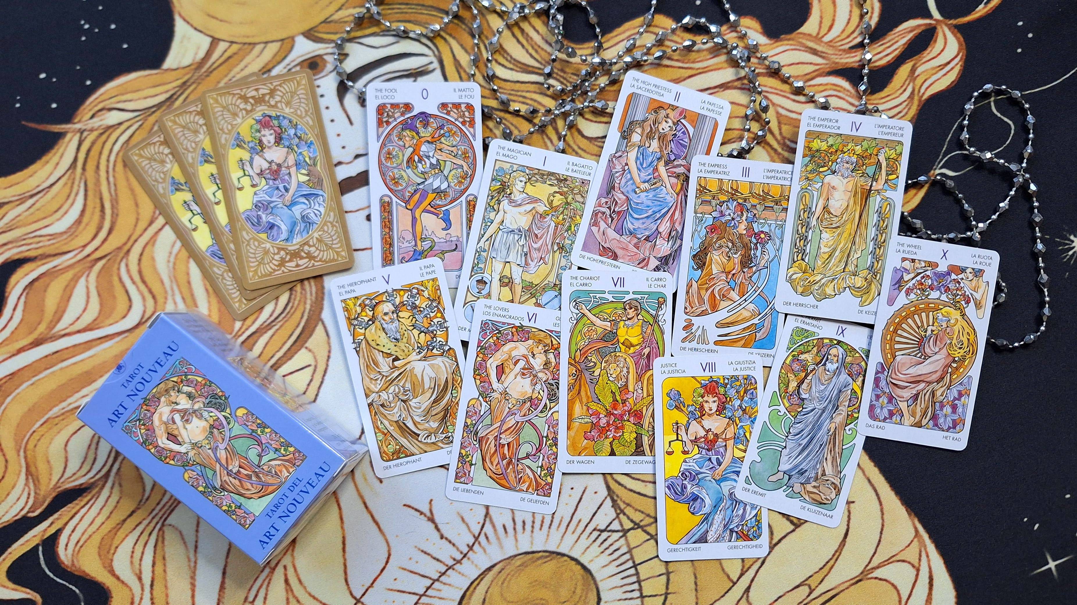 Обзор колоды "Tarot ART NOUVEAU" ⚜️ "Таро АРТ НУВО" (мини версия) ⚜️