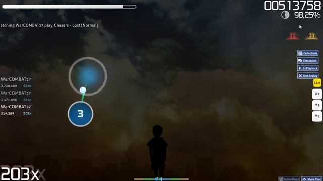 osu! Chasers - Lost [Normal] Mods: Hidden - Hardrock
