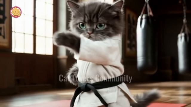 [Cat Lovers Community TV] Karate Kittens Demonstrating Meowtial Arts 🥋🐱 (L-Cvg5DzD4s)