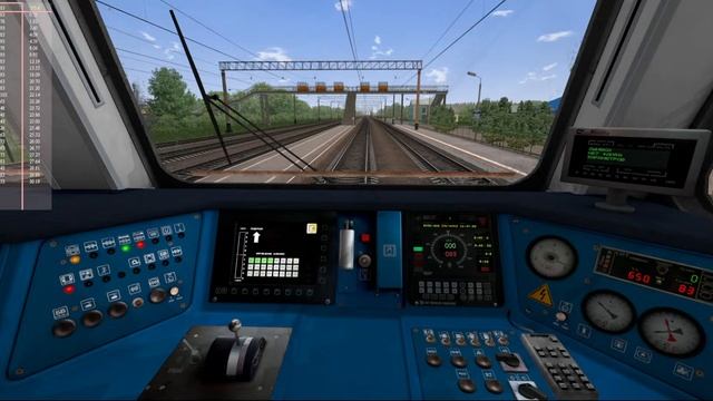 RTrainSim. Поездка на электропоезде ЭД4м-0350 по участку Прокопьевск-Новокузнецк.