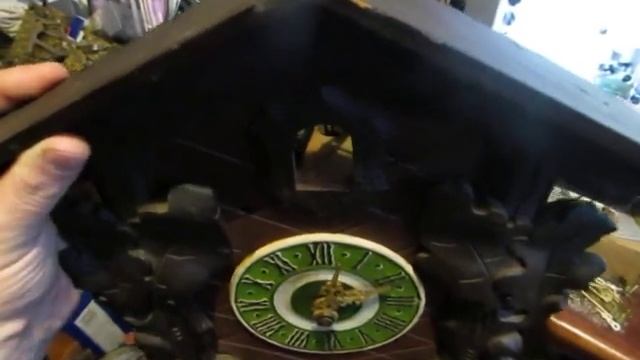 Black Forest cuckoo clock with wooden framed movement