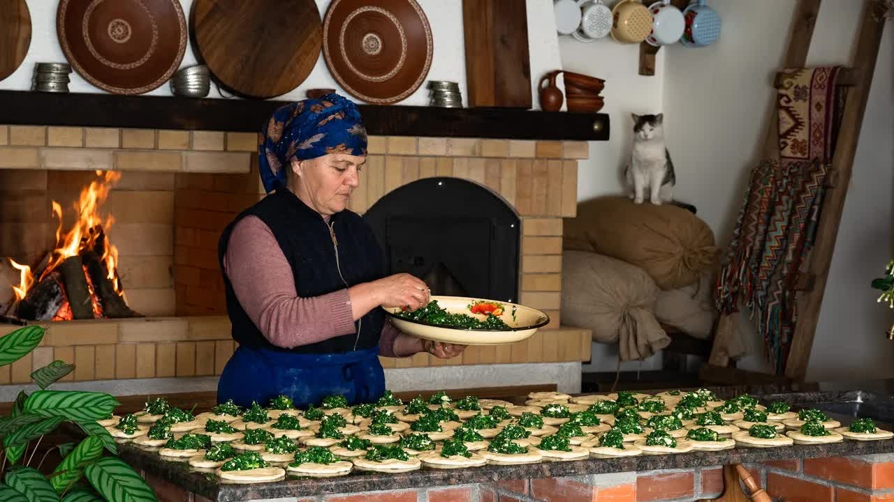 Домашние Деревенские Пирожки со Шпинатом
