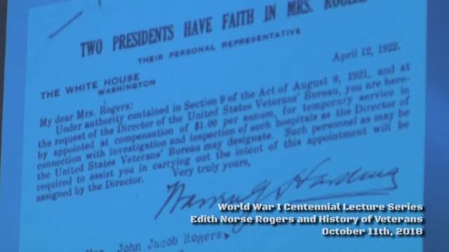 Edith Nourse Rogers - Lecture Series Depot Sq - Pat Fontaine - Oct 11, 2018