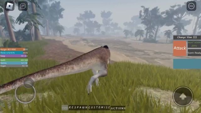 Carnotaurus V4 remodel in Dinosaur World Mobile! (Dinosaur world Mobile Roblox)