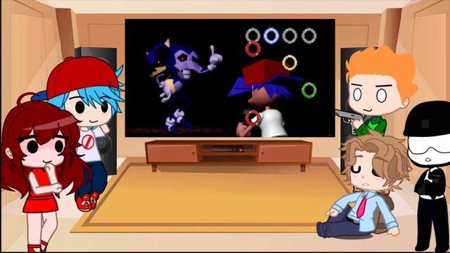 Rewrite V2 - Sonic.EXE || Fnf React To Trinity (Sonic/Lord X)