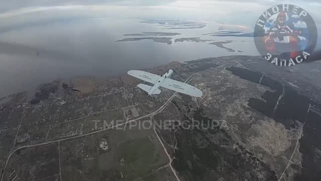 Воздушный бой FPV-дрона ВС РФ и разведывательного БПЛА Лелека ВСУ над н.п Рыбальче, Херсонской обл