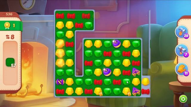 Homescapes 536 Level - 17 moves - NO BooSTERS