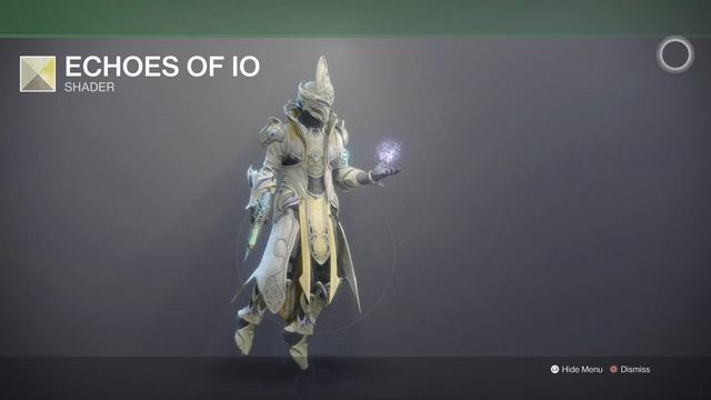 Destiny 2 Warlock with Techeun's Regalia Ornaments and Echoes of Io Shader
