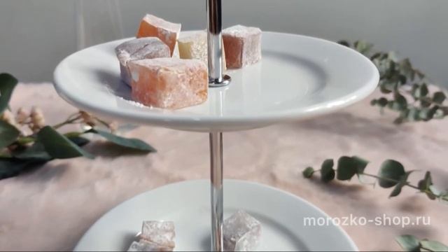 Этажерка для сервировки СЭМПЛИЧЕ, фарфор, белая, 2 яруса, 15х21 см   795880090