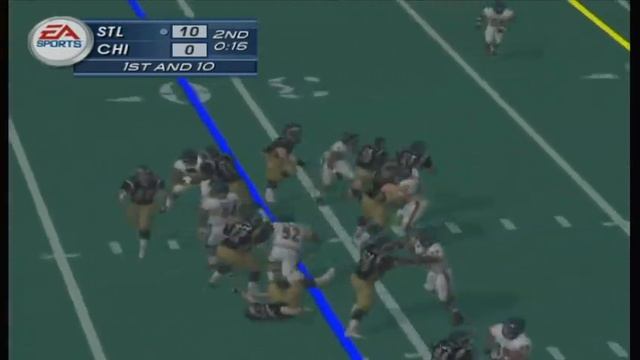 Madden NFL 2003 (PS2) rams vs bears (CPU vs CPU)