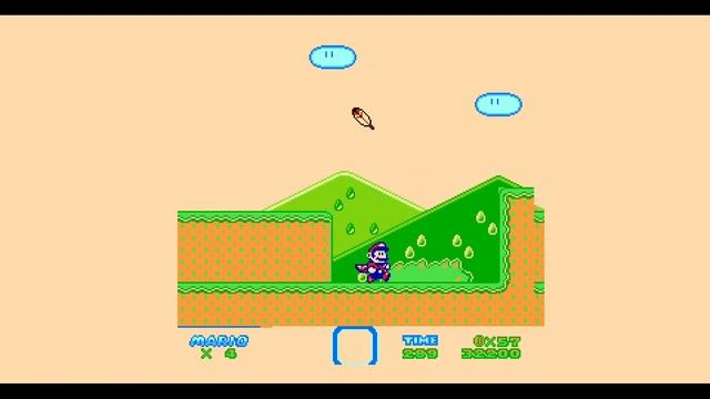 Super Mario World NES Improvement v1.3 - Pipe Killing Mario In Donut Plains 1