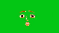 Face Mouth Eye Effects Green Screen Video.