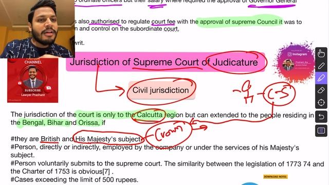 Supreme Court of Judicature at Calcutta | Charter of 1774 | Modern india History | Lawyer Prashant