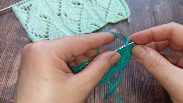 Ажурный узор спицами.Невероятно прост и абсолютно красив.