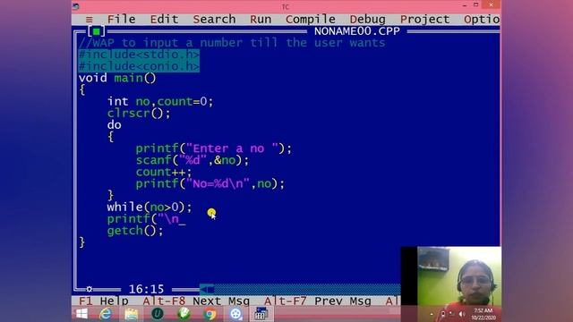 Practical example of do while Loop in C Language | Example of do while on system  by Neelam Bajpai