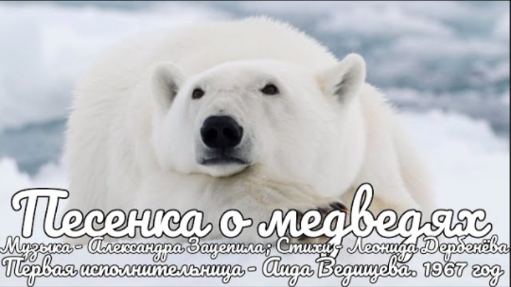 «Песенка о медведях (Где-то на белом свете)» - из репертуара Аиды Ведищевой 1967 год