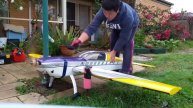 RC Extra 330L 78 Inch 55cc Petrol engine - Ground Test Run 2020