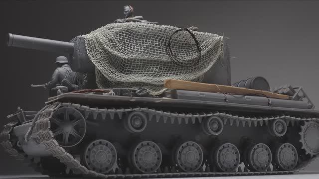 KV-2 754(r) German Tank - Part 1 - 1/35 TRUMPETER - [ model building ]
