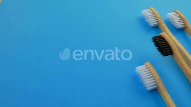 Black and White Bamboo Toothbrushes | Stock Footage - Envato elements