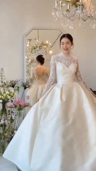 Elegant Satin Wedding Dresses Ball Gown |Pure Stunning Bridal Gown |Original Design