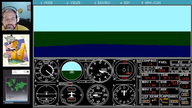 (DOS) Flight Simulator 3: Wittman Regional (KOSH) to Sheboygan Co Memorial (KSBM) || World Tour