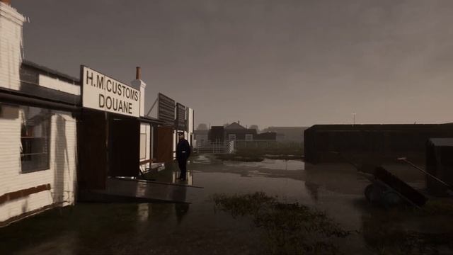 First Croydon Airport - Petrol Pumps on a wet day (Twinmotion & SketchUp)