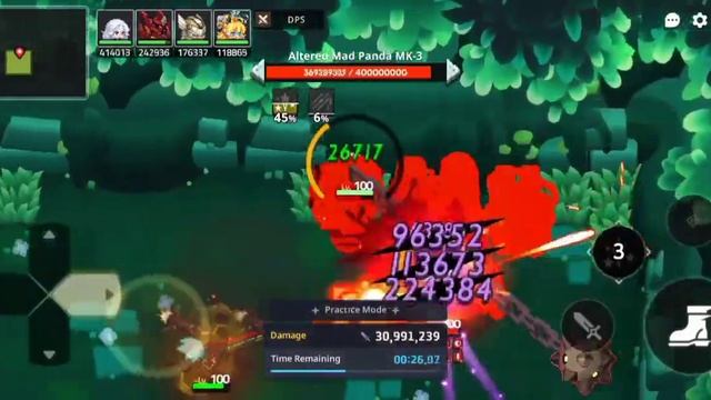 Guardian Tales - Dark Ranged vs Mad Panda Lv100 (Guild Raid)