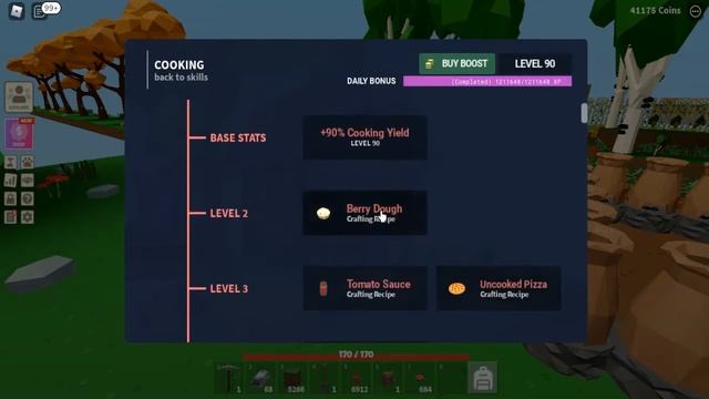 Upgrade Cooking Skill Level 90! in Roblox : Islands 🍁 [MAPLE ISLES!]