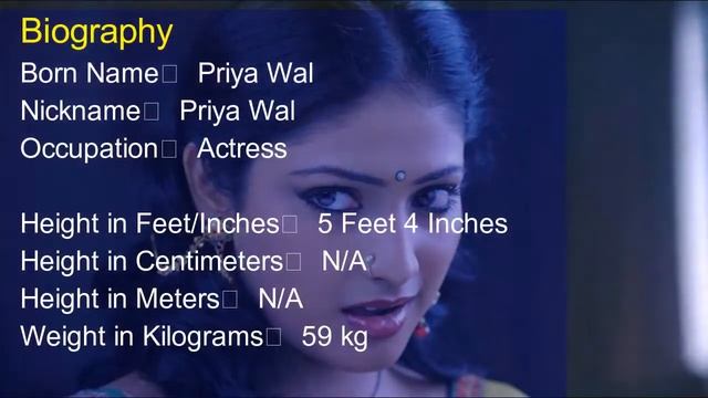 Priya Wal Height, Weight, Age, Affairs, Wiki & Facts