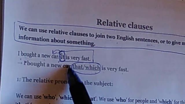 English relative clauses explained in Arabic