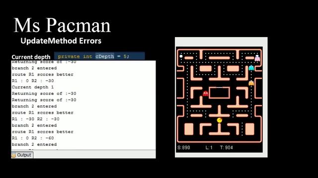 Ms Pacman Short, ghost update error