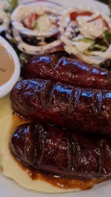 Trio Grilled Sausages with Mashed Potatoes #soyummy #shorts