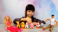 ✔ Макс и Катя знакомятся с животными с фермы.Max and Katy meet with animals from a farm