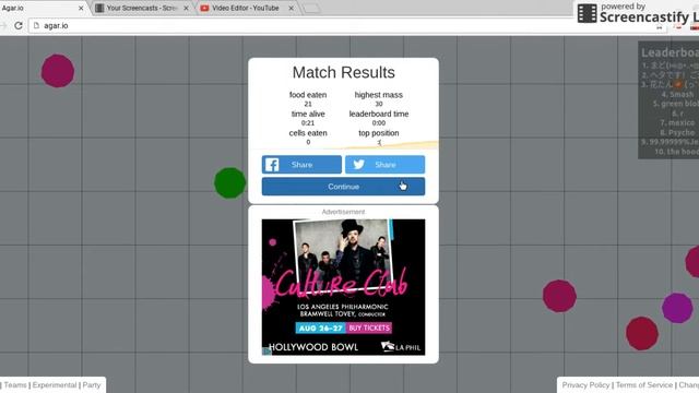 Agar.io- DID'NT EAT ANYONE!!!!