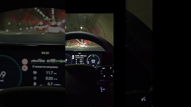 Реальный расход топлива Hyundai Santa Fe V 2025 года.При полностью заряженной батарее.🔋