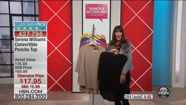 Serena Williams Convertible Poncho Top