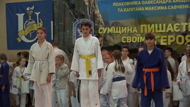 Нагородження срібнянських дзюдоїстів 26.11.22 на Всеукраїнському відкритому турнірі в м. Суми.