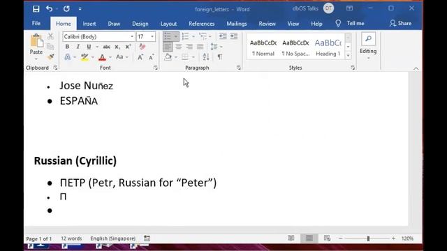 use foreign letters | type foreign letters | use foreign characters