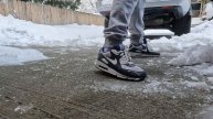 Satisfying, Shoveling Snow in Air Max 90's