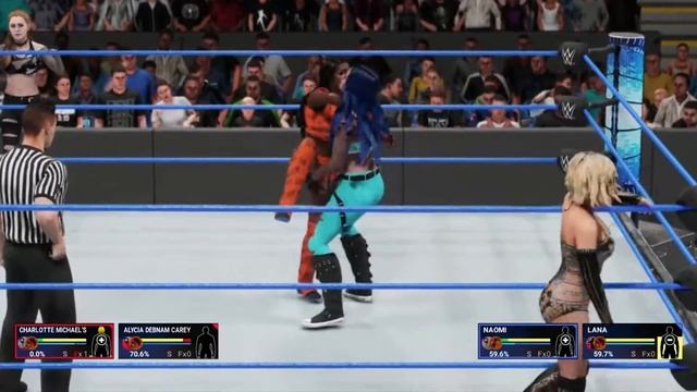 WWE2k19 SMACKDOWN - Charlotte Michael's & Alycia Debnam-Carey vs. Lana & Naomi