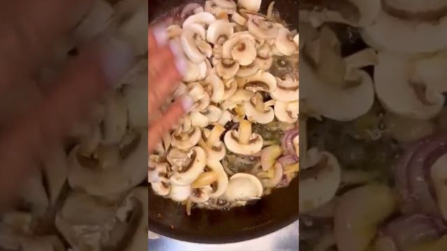 Приготовление куриных бёдер в сливочно-грибном соусе 🐥