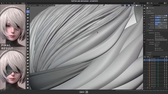 Part 4/6 2B Head And Hair Sculpting