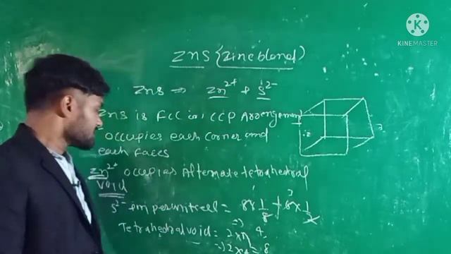 #solid state# Structure of ZnS ( zinc blende)!!  IIT/NEET and 12th