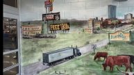 Fat truck driver stealing butter