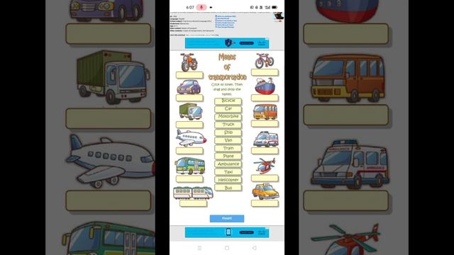 MEANS OF TRANSPORT// live worksheet// EVS //class 2// CBSE//=kendriya vidyalaya.