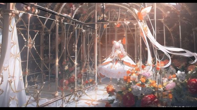 【NovelAI】AI生成大场景华丽服饰美少女！